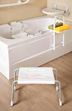 5-65 cm arası ayarlanabilir Oturak Ölçüleri: 36 x 26 cm Standart Renk: Beyaz KV03 Bathtub Seat Powder