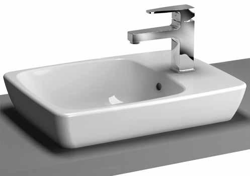 Metropole Washbasin/Lavabo, 60 cm Code/Kod: 5662 Weight/Ağırlık (kg): 16 Tap hole options/armatür deliği seçeneği: One tap hole/orta armatür delikli Compatible items/uyumlu ürünler: 4456 Trap
