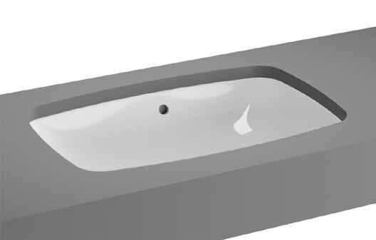 Metropole Bowl/Çanak lavabo, 60 cm Code/Kod: 5668 Weight/Ağırlık (kg): 14 Tap hole options/armatür deliği seçeneği: Without tap hole/armatür deliksiz Material/Malzeme: Fine fire clay Color/Renk: 003