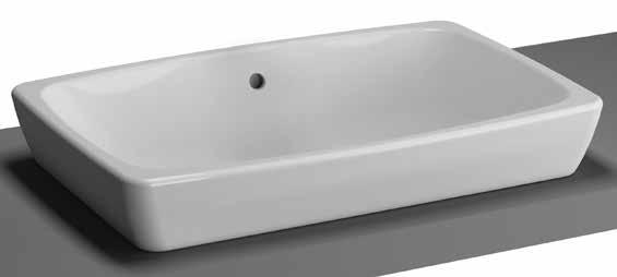 Undercounter basin/tezgahalt lavabo, 57 cm Code/Kod: 5668 Weight/Ağırlık (kg): 14 Tap hole options/armatür deliği seçeneği: Without tap hole/armatür deliksiz Material/Malzeme: Fine fire clay