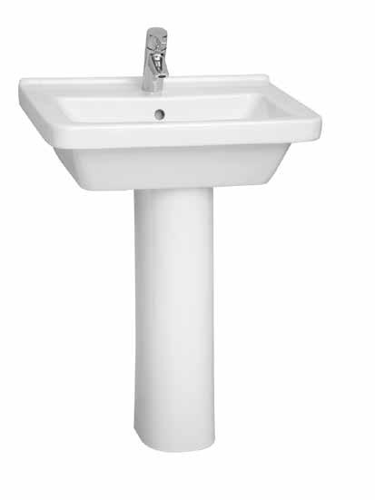 S50 Compact basin/lavabo, 50 cm Code/Kod: 5460 Weight/Ağırlık (kg): 17 Tap hole options/armatür deliği seçeneği: One tap hole/orta armatür delikli Compatible items/uyumlu ürünler: 5315 Trap cover