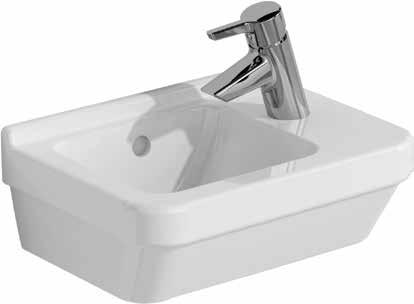 S50 Compact Corner basin/köfle lavabo, 40cm Code/Kod: 5306 Weight/Ağırlık (kg): 9,7 Tap hole options/armatür deliği seçeneği: One tap hole/orta armatür delikli Compatible items/uyumlu ürünler: 6936