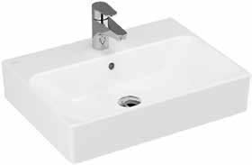 washbasin, back-side glazed and countertop basin options, please refer to price list or vitra.com.tr. 60 cm lavabo, arka tarafı sırlı ve tezgahüstü kullanım seçenekleri için fiyat listesi veya vitra.