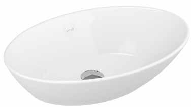 Single washbasins/tekil lavabolar Geo oval bowl/geo oval çanak lavabo, 60 cm Code/Kod: 4423 Weight/Ağırlık (kg): 9,8 Tap hole options/armatür deli i seçene i: Without tap hole/armatür deliksiz