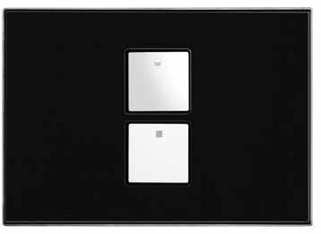 Concealed cisterns/gömme rezervuarlar Twin 2 control panel/twin 2 kumanda paneli Code/Kod: 748-0111 Black+Chrome button/ Siyah+Krom buton Control type/kumanda şekli: Dual flush/çift kademeli