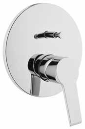 Axe S Built-in bath/shower mixer (exposed part)/ankastre banyo bataryası (sıva üstü grubu) Code/Kod: A42243EXP/A42243 Coating/Kaplama: Chrome/Krom Installed with A41949EXP built in part.