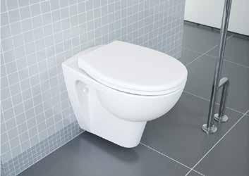 the wall. Duroplast soft-closing WC seat is comfortable and practical.
