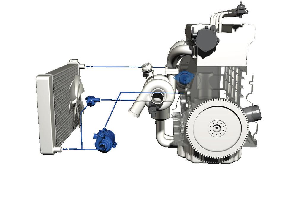 Elektrik tahrikli soğutucu pompaları; motorun ihtiyaca bağlı şekilde soğutulmasını sağlar, motordaki güç
