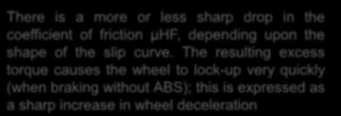 From this point on, any further increase in brake pressure or braking torque does not cause any further increase in the braking force FB.