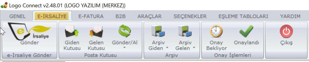 okunmasını sağlayan parametredir. Bu parametre işaretli değilken etiket bilgisi gelen irsaliye zarfından alınır. 1.2.