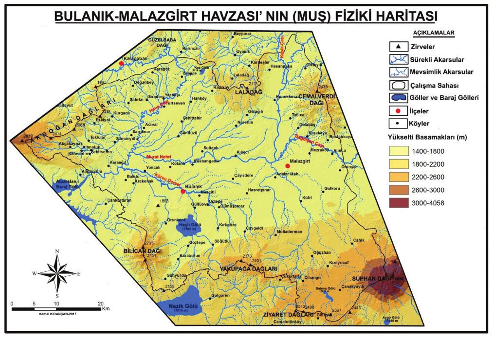 Kemal Kıranşan - M. Taner Şengün, Bulanık-Malazgirt Havzası nın (Muş) Hidrografik Özellikleri tersi bir durum yaşanır.