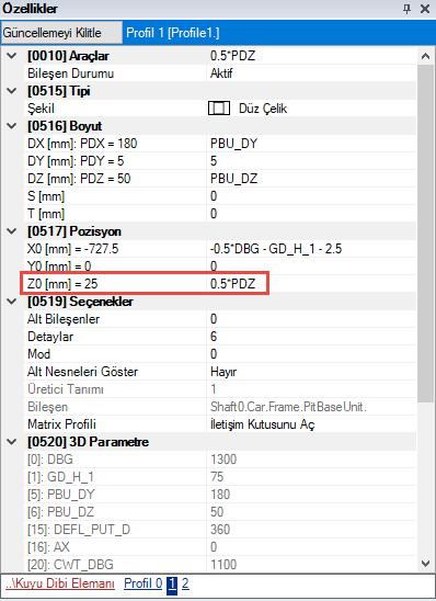 Geliştirici Egzersiz Kuyu Dibi Birimleri - Örnek 1 3D-Ürün-Geometrisini Değiştirme DigiPara Liftdesigner da Boyut