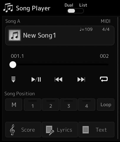 Çalma Sırasında Partisyonu, Sözleri ve Metin Dosyalarını Görüntüleme MIDI Şarkının Müzik Notasyonunu (Partisyonu) Görüntüleme Seçilen MIDI Şarkının müzik notalarını (partisyon) görüntüleyebilirsiniz.