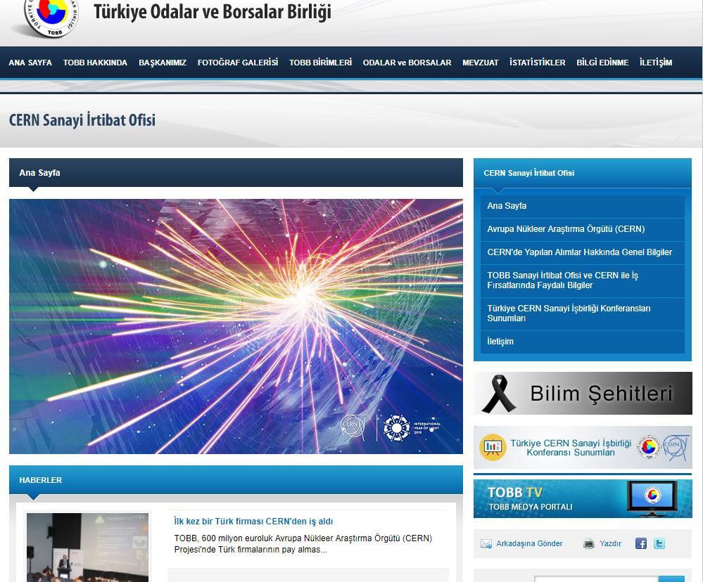 TOBB CERN İRTİBAT OFİSİ İletişim M.