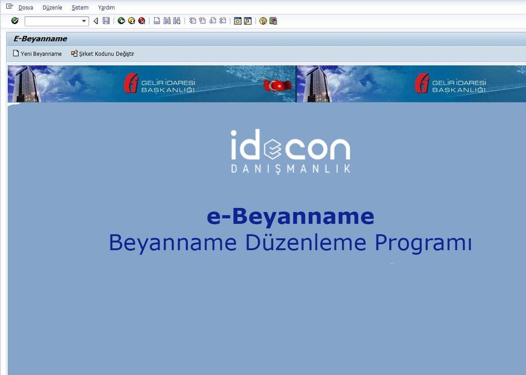 IDECON e-beyanname, SAP ile tam entegre çalışır ve GİB