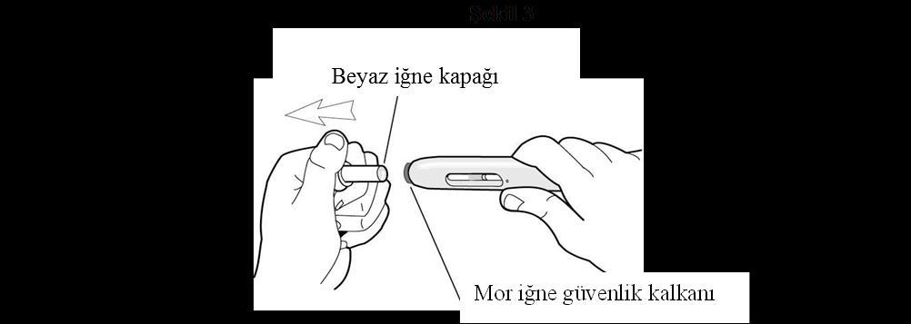 3. Eğer sedef hastalığınız varsa, herhangi bir kabarık, kalın, kırmızı veya pullu deri alanına doğrudan enjeksiyon yapmaktan kaçının. ADIM 3: ENBREL ÇÖZELTİNİN ENJEKSİYONU 1.