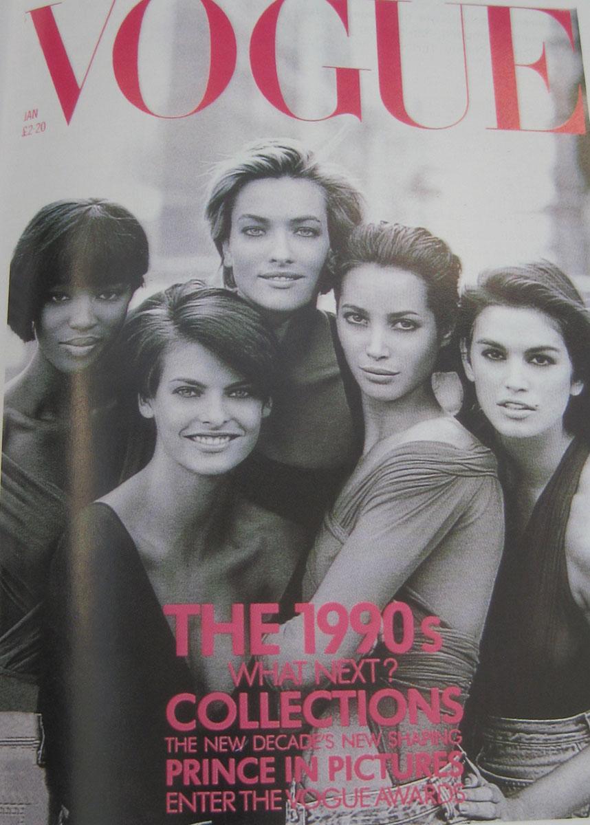 Kaynak: Watson. L. (2007).Modaya yön Verenler. İstanbul.135. sayfa Şekil 4. 3. 1: Vogue Dergisi Kapak 1990.