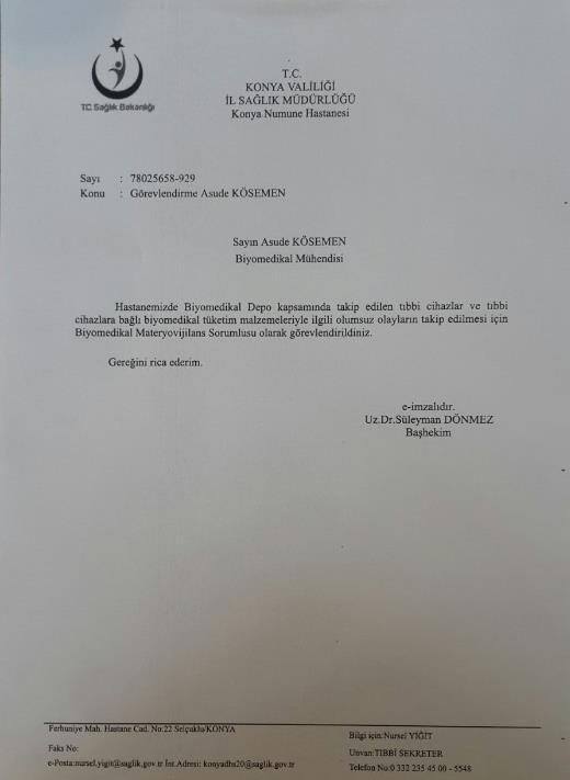 BD.13 : Piyasa Gözetimi ve Denetimi (PGD) Uyarı Sistemine yönelik yapılan iş ve işlemler PGD ve Olumsuz Olay Bildirim Talimatına uygun yapılıyor mu? BD.13.1. Biyomedikal Depo kapsamındaki tıbbi cihaz