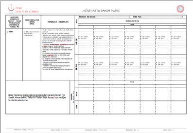 Bakım Formu Hemşire İzlem Formu