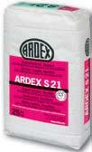 ARDEX S 21 Hızlı Yapı tırma Harcı ARDEX N 23 MICROTEC Do alta ve Seramik Karo Yapı tırıcısı ZEMIN DOLGU VE KAPLAMA ÜRÜNLERI WITTENER SCHNELLZEMENT 32,5 R-SF ile imal edilmi tir.