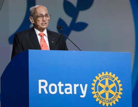 2016-17 Rotary Vakfı Mütevelli Heyeti Başkanı Kalyan Banerjee, UR Konvansiyonunun 4. oturumunda Vakfın 100 yıllık başarısını anlattı katkıları 1.5 milyar dolara ulaşmış olacak.
