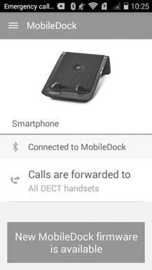 h Özel konfigürasyon (App) Android 4.4/ ios 7 veya daha üstü akıllı telefon. Akıllı telefon ve MobileDock, Bluetooth üzerinden bağlıdır.