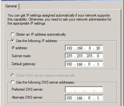 " Adım 5: Aşağıdaki IP adresini kullan öğesine tıklayın ve aşağıdaki değeri girin: 1) IP address (IP
