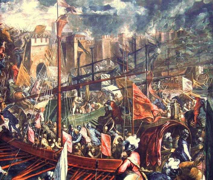 12 Nisan 1204: IV. Haçlı seferi sonunda Konstantinapolis Haçlıların eline geçti.
