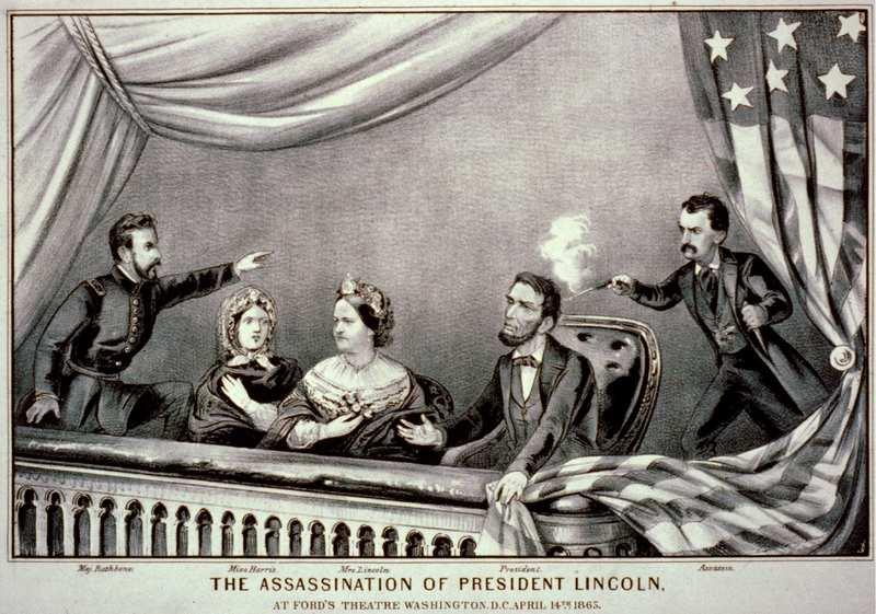 14 Nisan 1865: ABD Başkanı Abraham Lincoln Washington da Ford Tiyatrosu nda