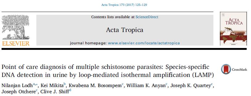 Schistosomiosis tanısında idrar örneğinde LAMP yöntemi kullanılmış Yöntem minimal DNA ekstraksiyonuna ihtiyaç