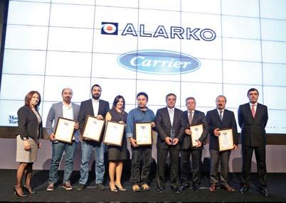 kısa kısa Alarko Carrier, sektörünün en itibarlı markası seçildi Müdürü Önder Şahin, Pazarlamadan Sorumlu Genel Müdür Yardımcısı Hırant Kalataş ile Reklam ve Halkla İlişkiler Müdürü Hüdai Öztürk
