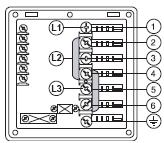 Güç kaynağı terminal ana kartını açın ve verilen jumper ları aşağıdaki gibi takın: terminal 2 ve 4 arasındaki bir jumper ve terminal 4 ve 6 arasındaki başka bir jumper ı uygun bir güç kaynağı kablosu