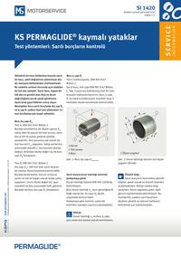 Page 13 SI 1420 KS PERMAGLIDE kaymalı yataklar Test