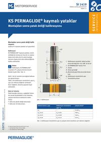 numarası: SI 1428 SI 1419 KS PERMAGLIDE kaymalı yataklar