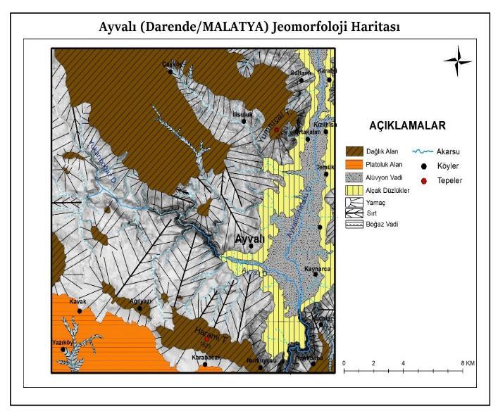 Ayvalı nın morfolojik karakterini ise kuzeyde ve güneyde dağlık alanlar oluşturmuştur. Bu dağlık alanlar akarsular tarafından yarılarak vadi tabanlarını meydana getirmiştir.