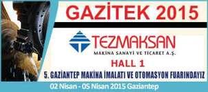 3 3 2015 5 8 2 5 5-8 Mart tarihlerinde İzmir 3T fuarında yer alacak olan