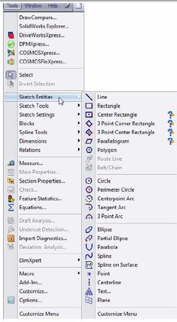 SKETCH (TASLAK) KOMUTLARI İLE 2 BOYUTLU ÇİZİM SolidWorks çizim programında modelleme 2 boyutlu sketch ler oluşturularak başlar.