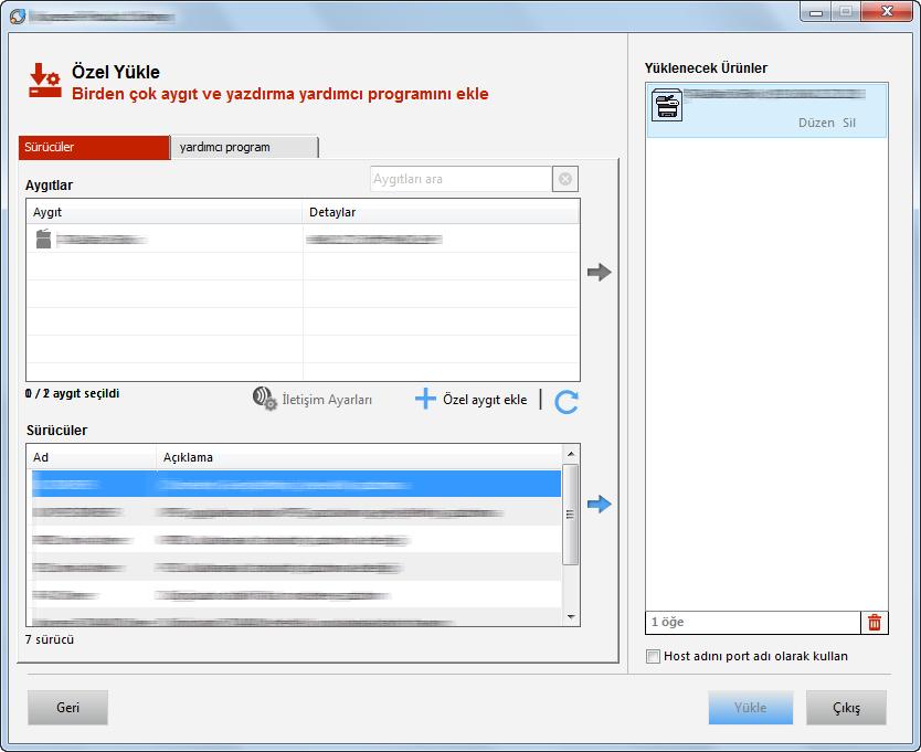 Host adı belirlenirse, yükleme başarısız olabilir. NOT Açılmadıkça makine algılayamaz.