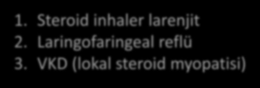 vardı 1. Steroid inhaler larenjit 2.