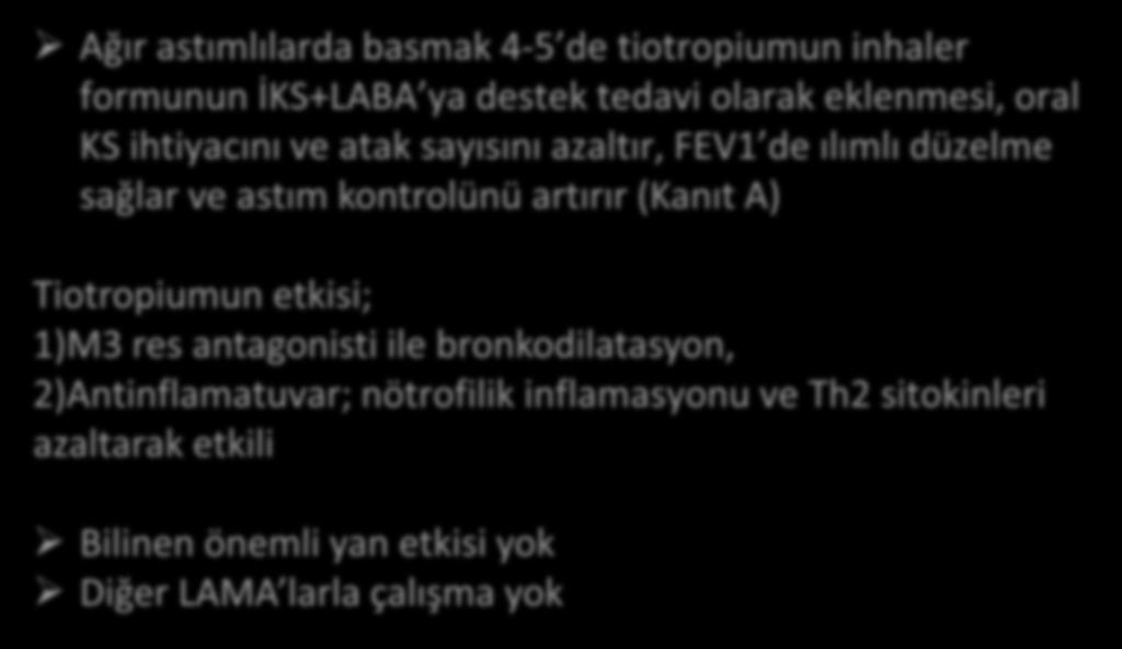 İKS+LABA ya destek tedavi olarak eklenmesi, oral KS