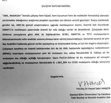 EK 7 - EK 8 - AKRABA DIȘI HEMATOPOETİK KÖK HÜCRE VERİCİ SORUNLARI ÇALIȘTAY RAPORU ÖZETİ I-Türkiye de Hematopetik Kök Hücre Transplantasyonu (HKHT) Faaliyetleri ve Avrupa HKHT Faaliyetleri ile