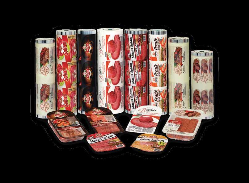Et & Proses Et Ambalajları Meat & Processed Meat Packaging Et & Proses Et ambalaj çözümleri; UV ışık bariyeri Yüksek oksijen ve nem bariyeri Antifog, buğu tutmama özelliği