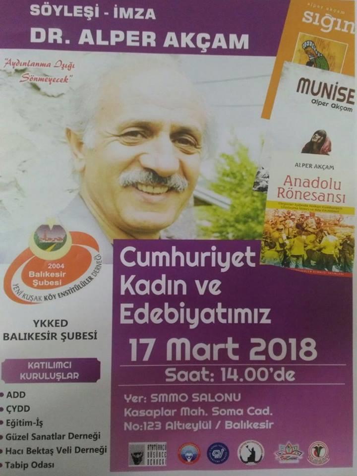 14 Mart Tıp Haftasının son etkinliği,yeni Kuşak Köy Enstitülüler