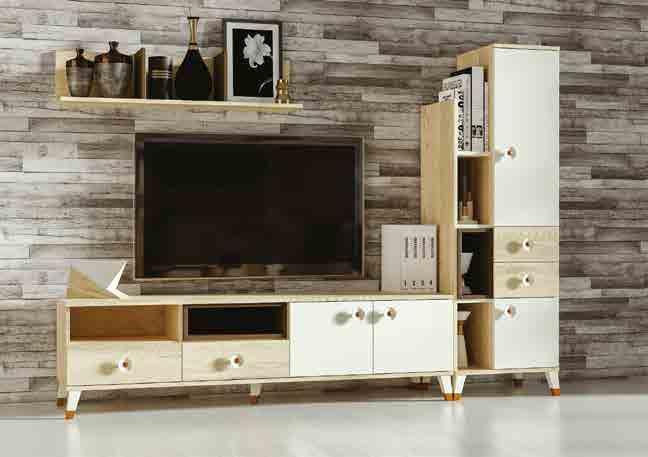 FLORA TV Table TV Sehpası 500 1801 449 Wall Shelf