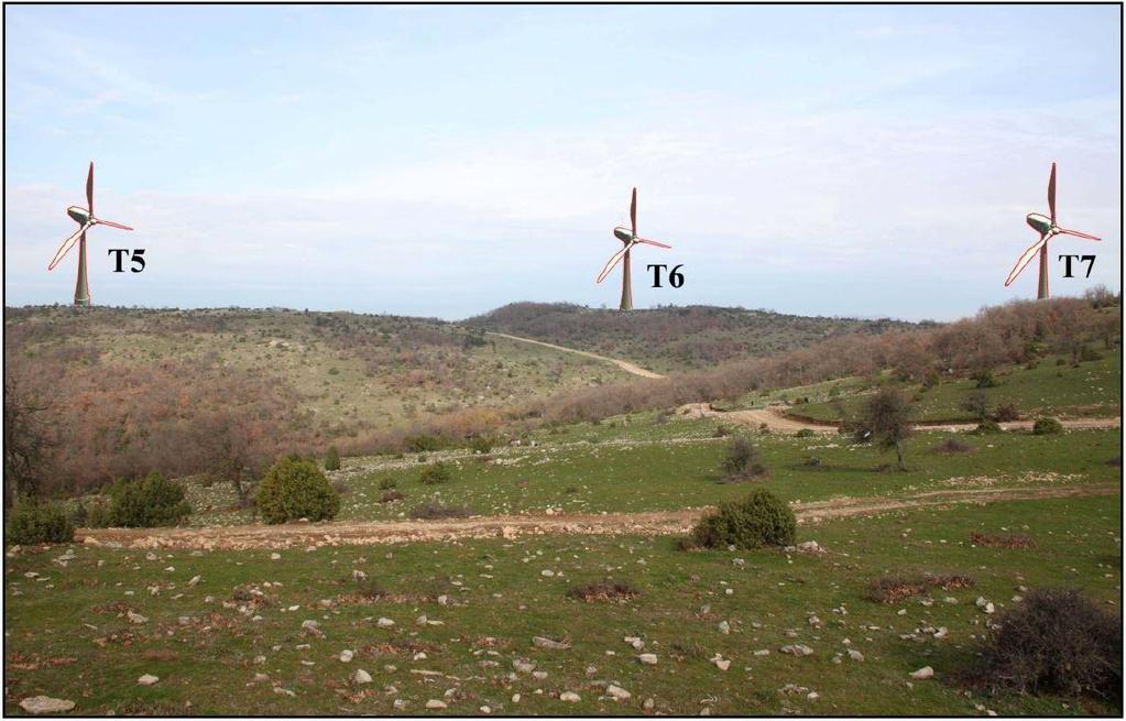 Şekil 6: En yakın türbinler ve yerleşimler arasındaki mesafeler Daha fazla rüzgar enerjisinin yakalanması amacıyla türbinler yüksek rakımlarda konumlandırılacaktır.