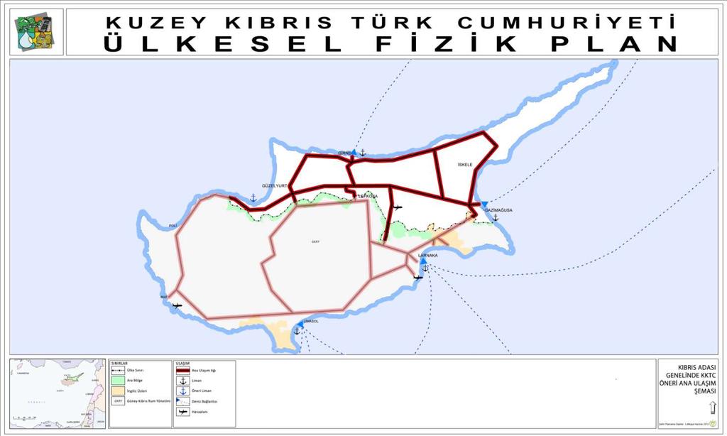 Ulaşım Harita 12 : Kıbrıs Adası Genelinde