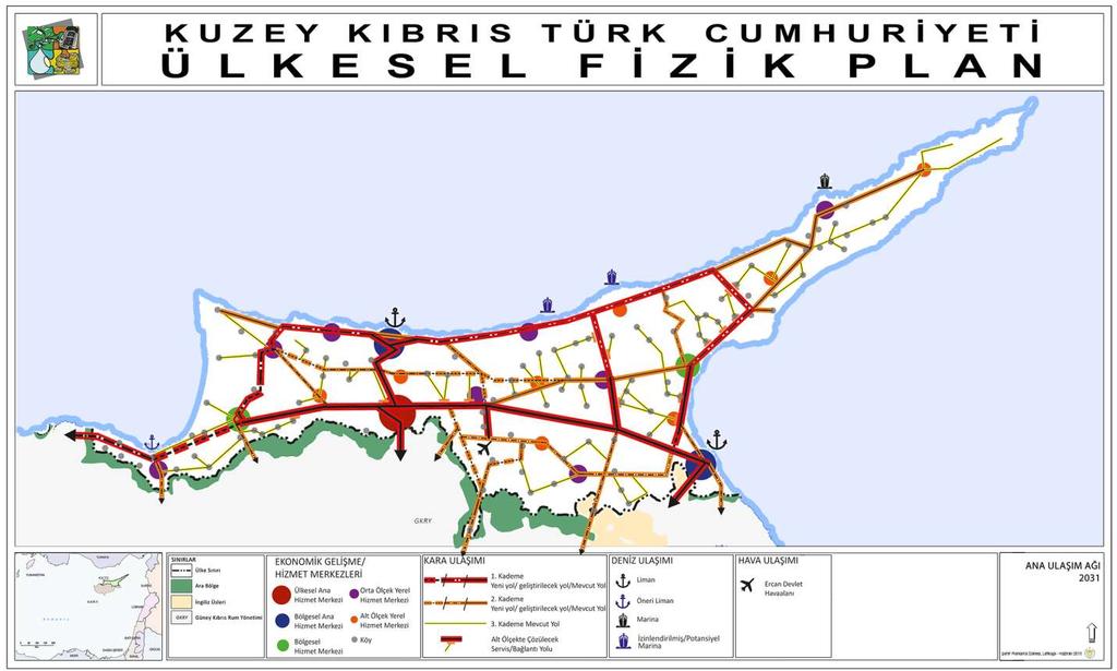 Harita 13 : KKTC Ulaşım Ağı Bakanlar