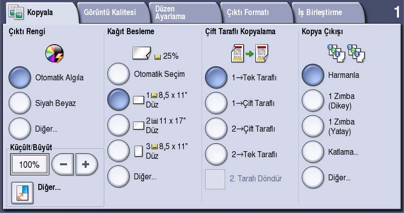 Kopya Çıkartma Kopya Çıkartma 1. Dokümanlarınızı ön yüzleri yukarı bakacak şekilde, Doküman Besleyici Giriş Kasetine yükleyin.