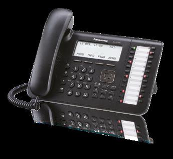 KX-DT546 Premium sayısal telefon Arkadan aydınlatmalı 6 satırlık grafik LCD Serbestçe programlanabilir 24 işlev tuşu Plantronics ve GN Netcom Jabra kablosuz