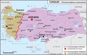 ÖĞRENCİ VİZELERİ Konsolosluk bölgeleri Türkiye de iki konsolosluk bölgesi mevcuttur: Les entreprises